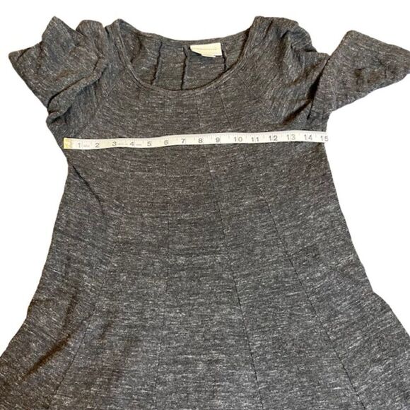 Ganni "Winter Swing" Cotton Jersey Dress in Charcoal Anthropologie Size Medium - Picture 8 of 9